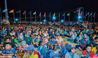 Large Scout fellowship gathering