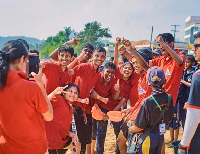 Scouts celebrating friendship and brotherhood