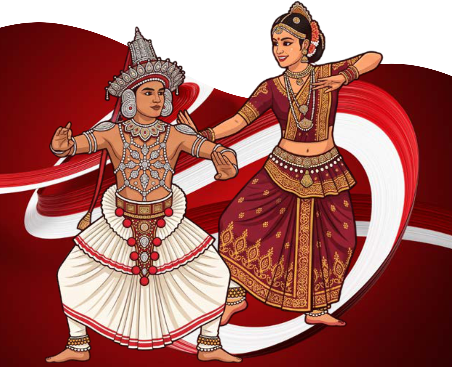 Sri Lankan traditional dancers featured in the official Jamboree programme